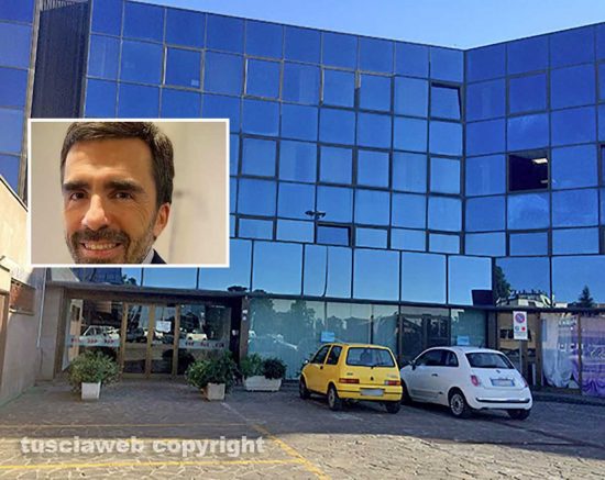 Gli uffici della Talete e nel riquadro Salvatore Genova