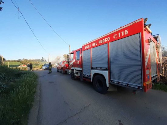 Incendio a Tarquinia