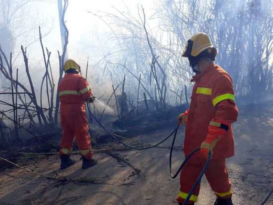 Incendio a Tarquinia