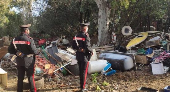 L'area sequestrata dai carabinieri 