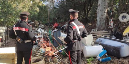 L'area sequestrata dai carabinieri 