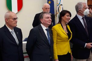 Domenico Palazzetti durante la premiazione