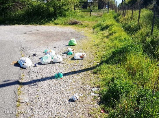 Viterbo - Rifiuti abbandonati in strada Capretta