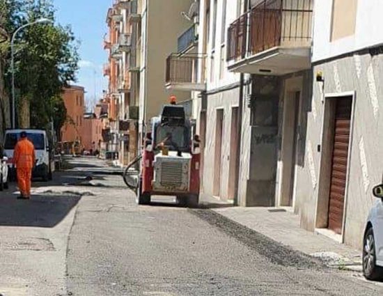 Viterbo - Lavori sulle strade dell'Ellera