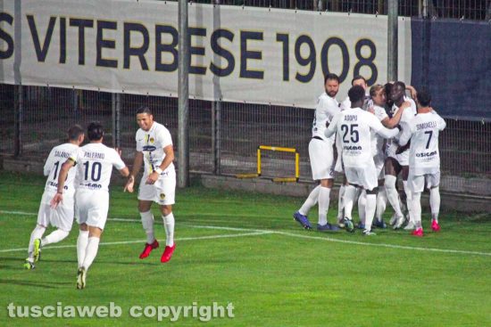 Sport - Calcio - Viterbese - L'esultanza dei gialloblù