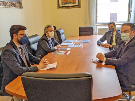 Antonio Crabolu con i vertici di Forza Italia