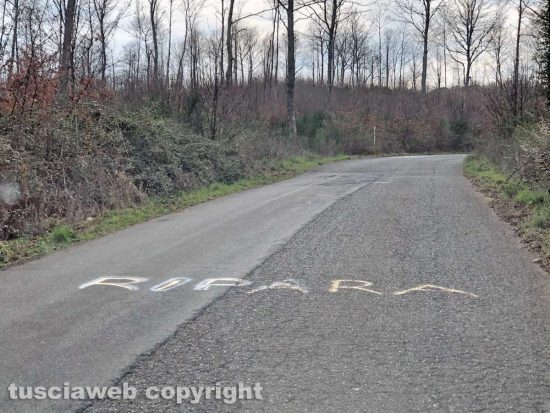 Acquapendente - La scritta in via del Poderetto