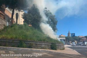 Viterbo - Principio d'incendio al Sacrario