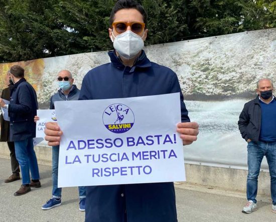 Viterbo - Il sit-in della Lega - Andrea Micci