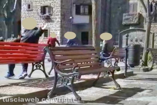 Un'immagine dell'episodio avvenuto a Bagnaia 