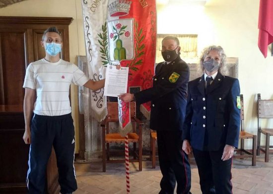 Monterosi - Il gruppo San Lazzaro accolto in comune