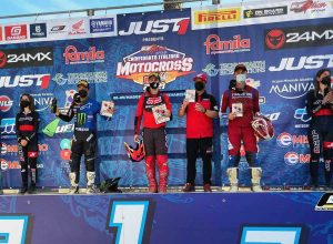 Sport - Motocross - Lupino sul podio a Montevarchi con Gajser e Coldenhoff