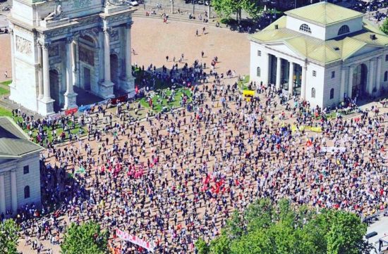 Milano - La manifestazione pro Ddl Zan