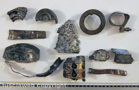 Montefiascone - Alcune parti rinvenute dell'aereo