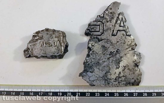 Montefiascone - Alcune parti rinvenute dell'aereo