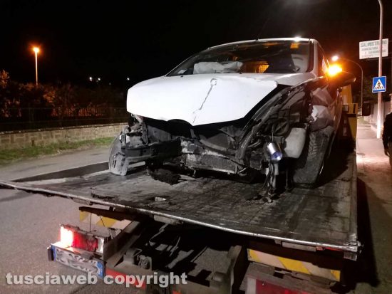 Montefiascone - L'incidente sulla Umbro Casentinese