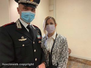 Viterbo - Il colonnello Andrea Antonazzo, comandante provinciale dei carabinieri di Viterbo e la moglie Francesca Romana Manca