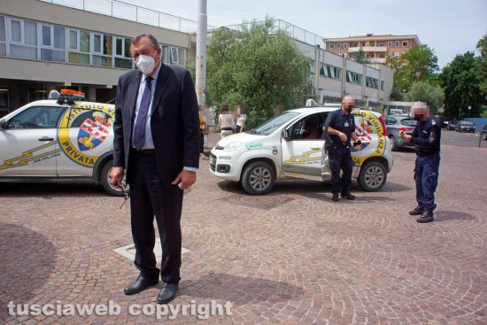 Viterbo - Unitus - Il responsabile della sicurezza Augusto Sassara assieme alla vigilanza