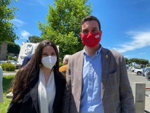 Viterbo - L'assessora Sberna col presidente del comitato Cri Sbocchia