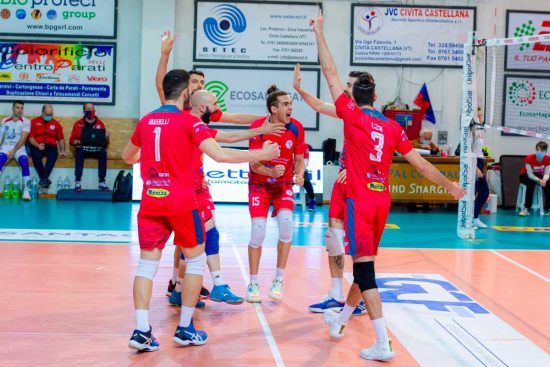 Sport - Pallavolo - Ecosantagata Civita Castellana - I civitonici esultano