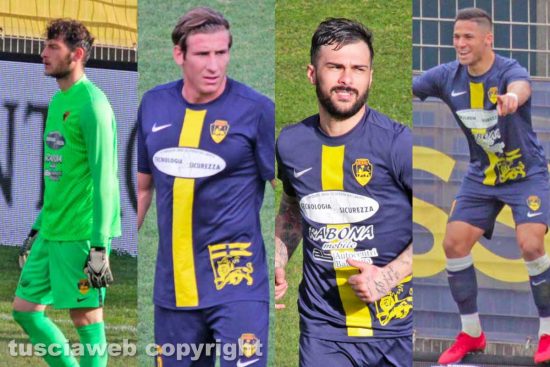 Sport - Calcio - Viterbese - Da sinistra: Daga, Baschirotto, Bensaja e Murilo