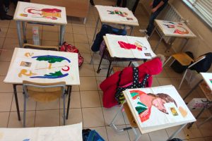 Vitorchiano - Gli studenti realizzano gli stendardi di San Michele