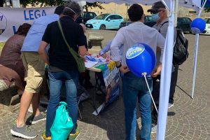 Viterbo - La campagna #Mangiacomeparli della Lega