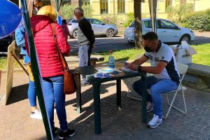 Viterbo - La campagna #Mangiacomeparli della Lega