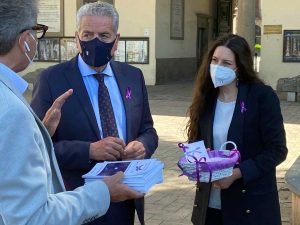 Viterbo - Il sindaco Arena e l'assessora Sberna con Mauro Busti