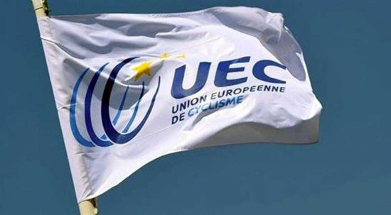 La bandiera dell'Unione europea del ciclismo