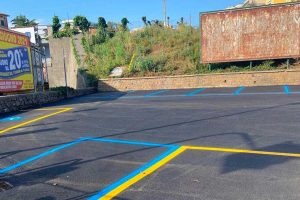 Il parcheggio in viale Raniero Capocci