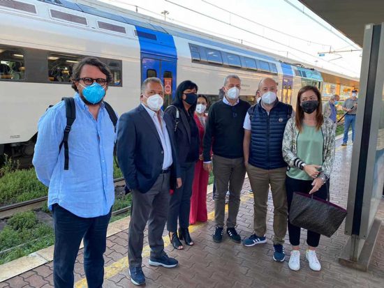 Frecciarossa a Orte - De Carolis, Panunzi, Rotelli e altri rappresentanti politici