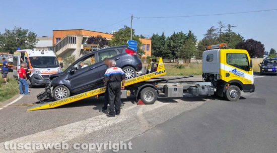 Acquapendente - L'incidente stradale sulla Cassia