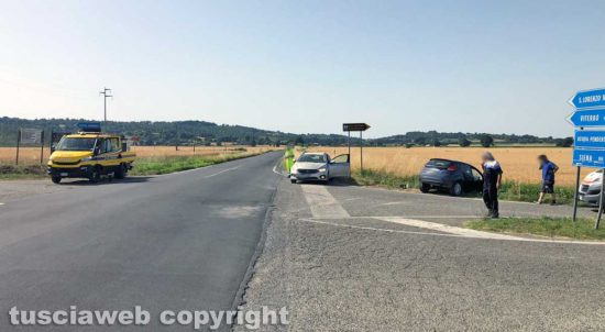 Acquapendente - L'incidente stradale sulla Cassia