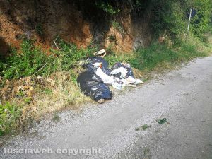 Viterbo - Rifiuti in strada Riello