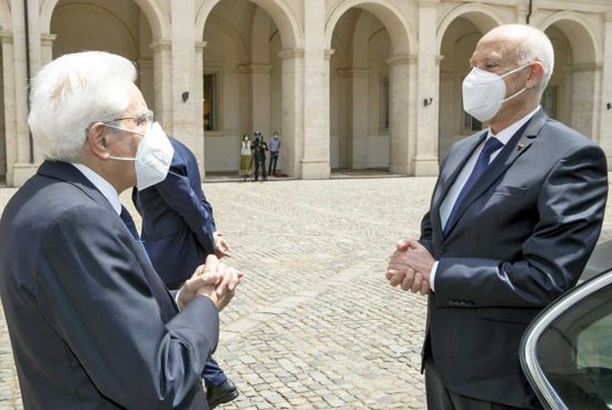 Sergio Mattarella e Kaïs Saïed