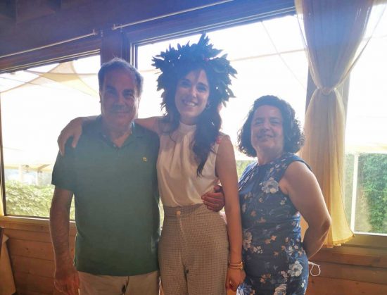 Francesca Mannino con i genitori