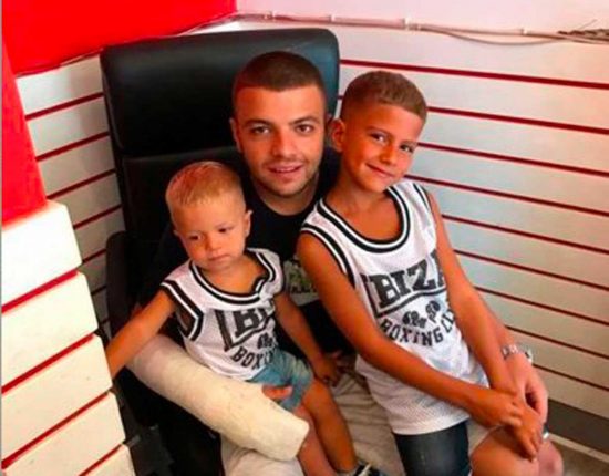 I due bambini uccisi David e Daniel Fusinato col padre