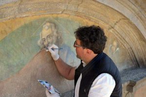 Viterbo - Restaurato il balcone del Palazzo del Podestà