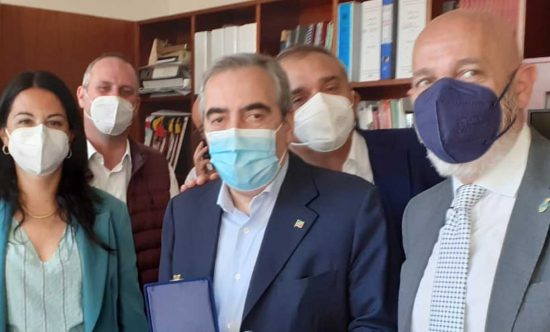 Civitavecchia - Maurizio Gasparri in visita dal sindaco Ernesto Tedesco