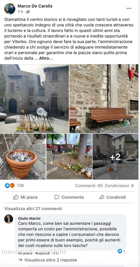 Viterbo sporca - I post di De Carolis e Marini
