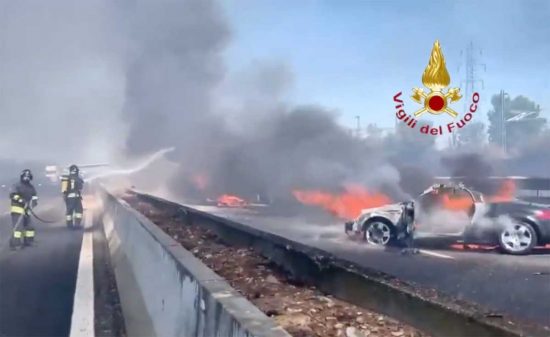 Piacenza - Incidente tra mezzi pesanti sull'A1