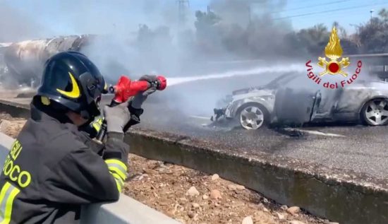 Piacenza - Incidente tra mezzi pesanti sull'A1
