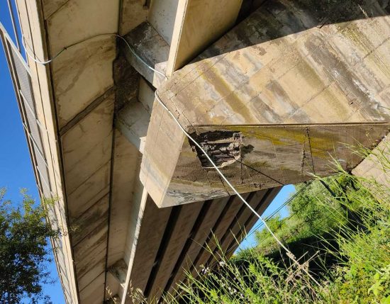 Montalto di Castro - Il cavalcavia che passa sopra via della Stazione
