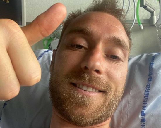Christian Eriksen - Il selfie dall'ospedale