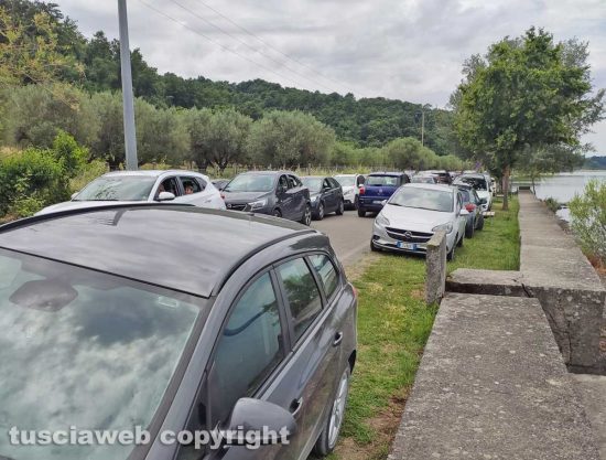 Montefiascone - Le code di auto dovute alla cronoscalata