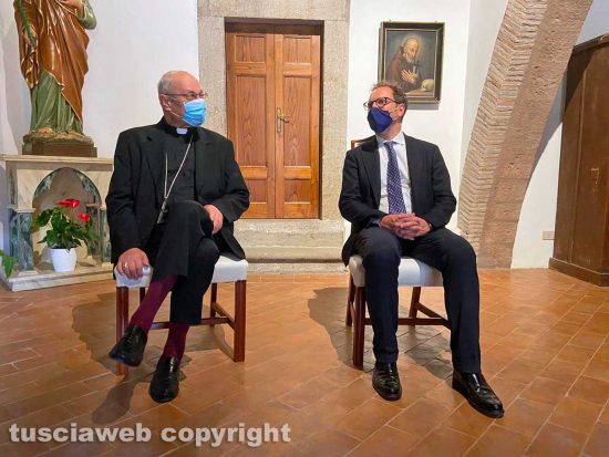 Viterbo - Il vescovo Lino Fumagalli e il rettore Stefano Ubertini