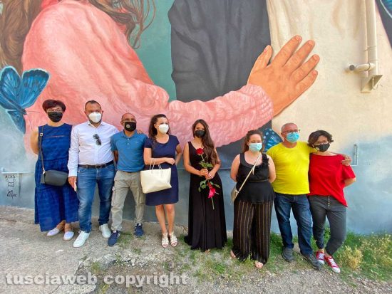 Viterbo - Sant'Angelo - La presentazione del murale Dal pensiero al sogno