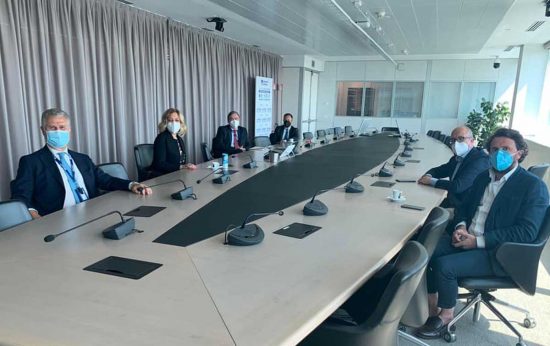 Marco De Carolis e Mauro Rotelli con i vertici di Adr