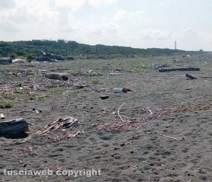 Degrado su una spiaggia di Pescia Romana